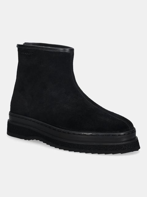 Gant botki zamszowe Sistown damskie kolor czarny na platformie lekko ocieplone 31543103 - zdjęcie produktu nr 1