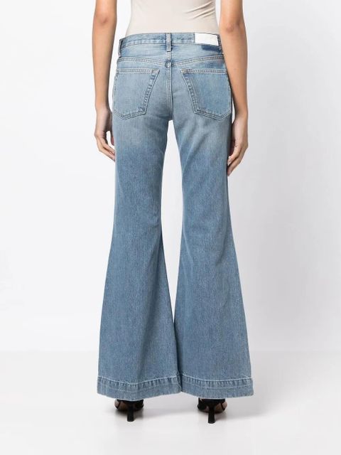 RE/DONE 70s low-rise flared jeans - Blue