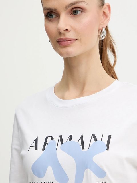 Armani Exchange t-shirt bawełniany damski kolor biały XW001348 AF17172