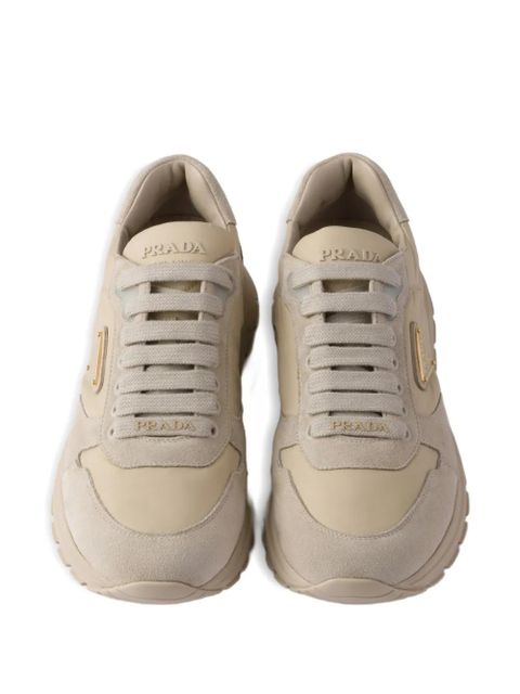 Prada Prax 2.0 logo suede sneakers - Neutrals