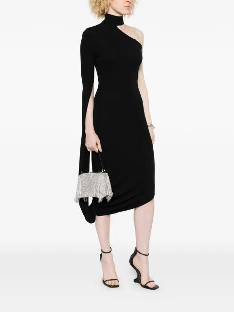 Alexander Wang asymmetric draped midi dress - Black - zdjęcie produktu nr 2