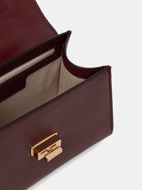 Geox torebka skórzana CICLAMINIA kolor bordowy D45K5A 00043