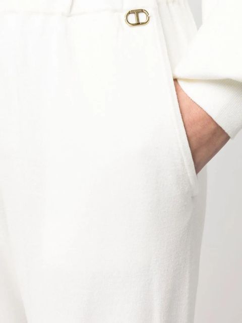 TWINSET wide-leg knitted trousers - White