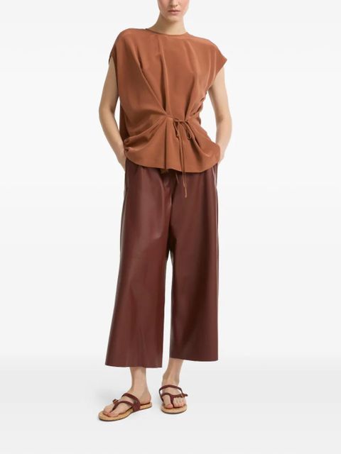 Yves Salomon tie-detail top - Brown - zdjęcie produktu nr 2