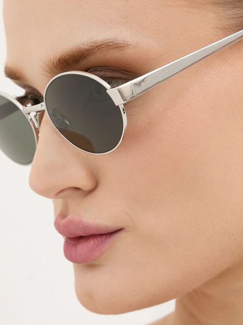 Saint Laurent okulary przeciwsłoneczne damskie kolor srebrny SL 692
