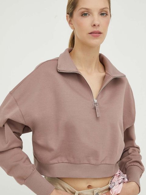 G-Star bluza bawełniana damska kolor brązowy gładka - zdjęcie produktu nr 1