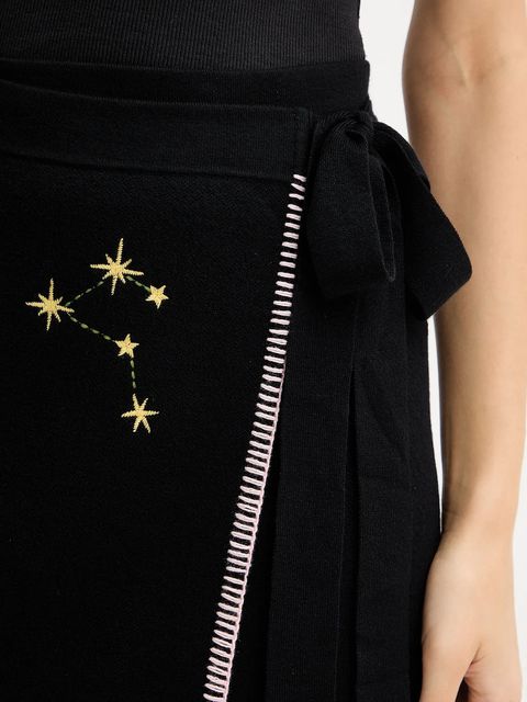 Never Fully Dressed spódnica kolor czarny mini rozkloszowana NFDKN736