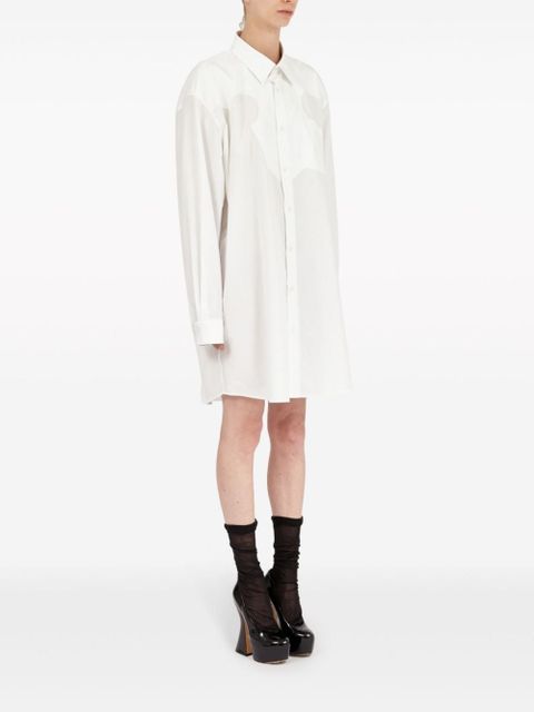 Maison Margiela cotton-poplin mini shirtdress - White