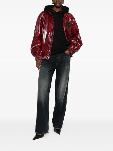 GCDS snakeskin-effect faux-leather jacket - Red - zdjęcie produktu nr 2