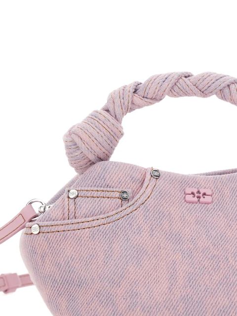 GANNI mini Bou denim tote bag - Pink