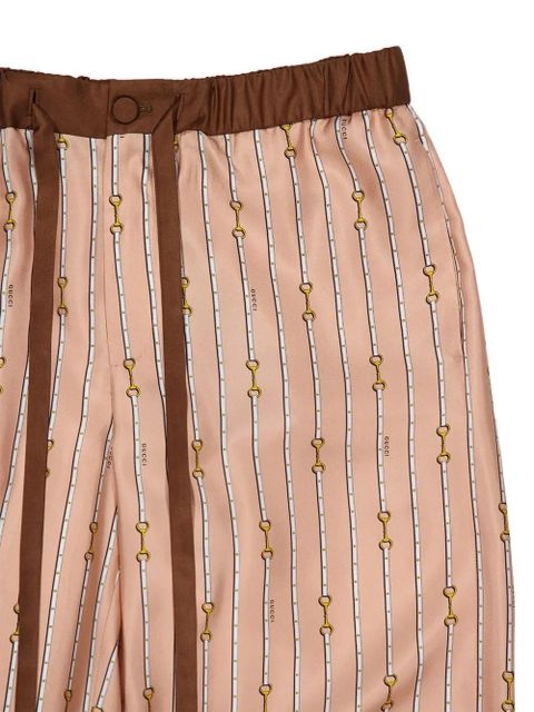 Gucci printed silk trousers - Pink