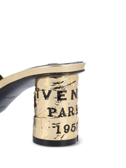 Givenchy logo-detail heeled mules - Gold