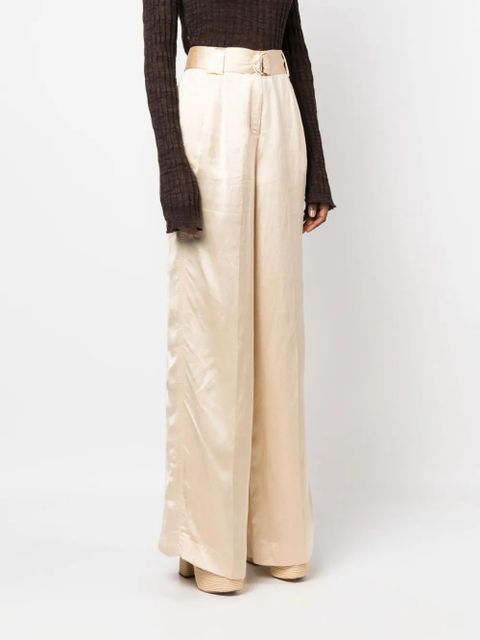 ZIMMERMANN Wonderland satin trousers - Neutrals