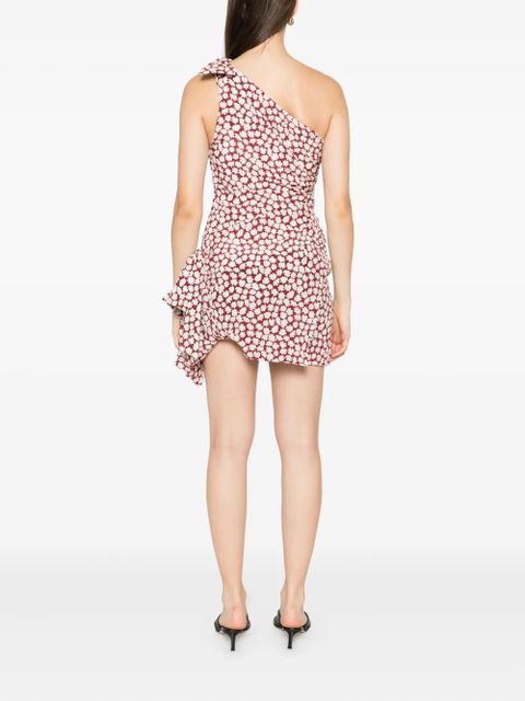 Alessandra Rich floral-print mini dress - Red - zdjęcie produktu nr 2