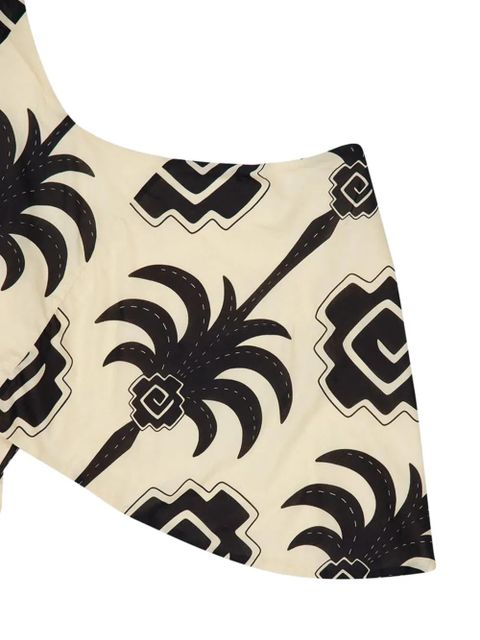 Johanna Ortiz Imagery palm tree-print top - Neutrals