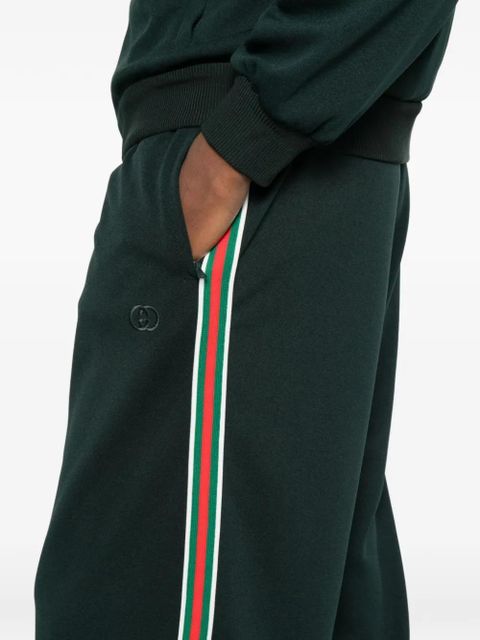 Gucci elasticated-waistband wide-leg trousers - Green