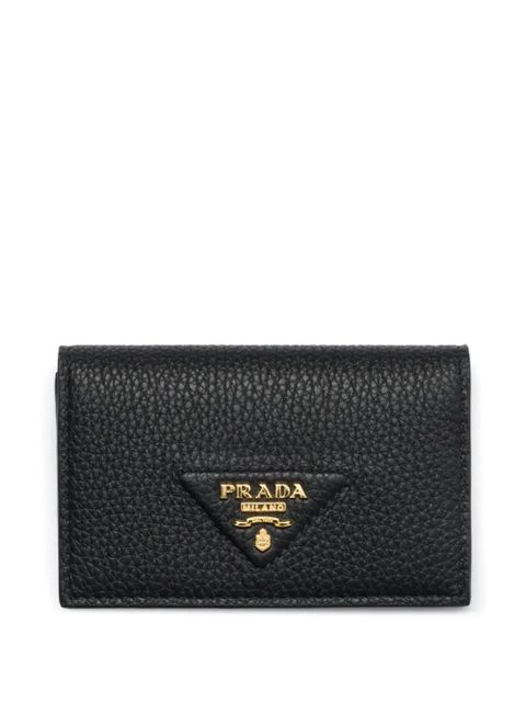 Prada textured leather cardholder - Black - zdjęcie produktu nr 1