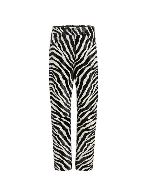 KHAITE Callum zebra print trousers - White - zdjęcie produktu nr 1