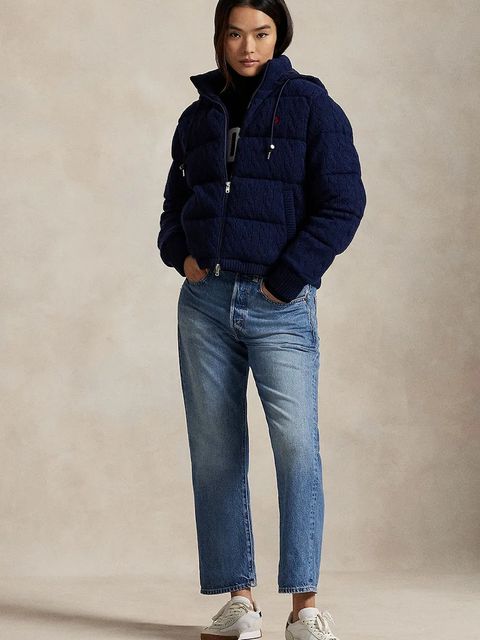 Polo Ralph Lauren kurtka wełniana kolor granatowy zimowa oversize 211A92614 - zdjęcie produktu nr 2