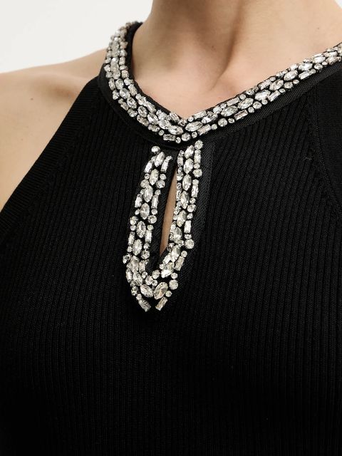 Morgan sukienka kolor czarny maxi dopasowana RMAHE