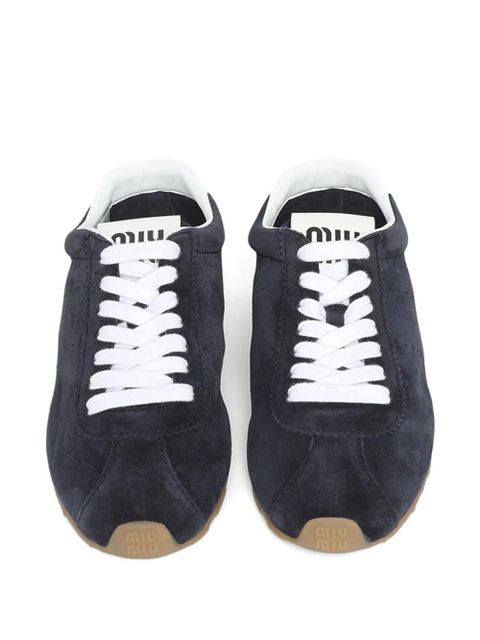 Miu Miu suede low-top sneakers - Blue