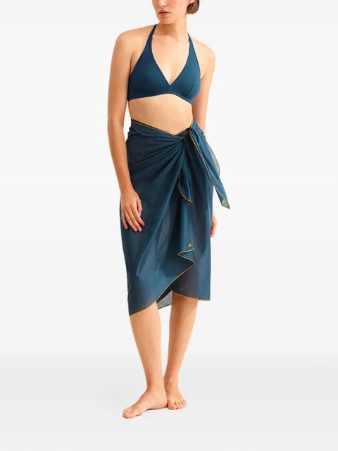 ERES Cabine tie front trim pareo - Blue