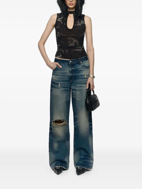 MISBHV camo mesh tank top - Black