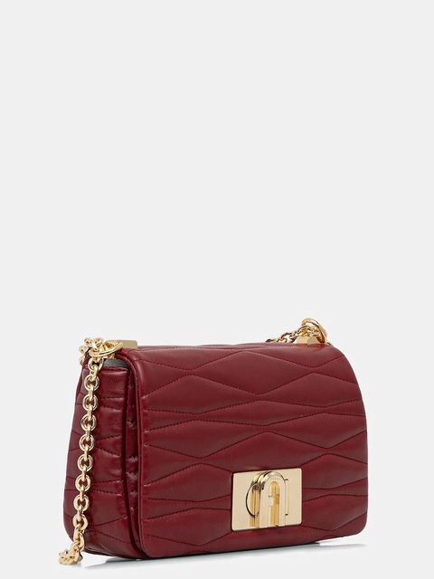 Furla torebka skórzana kolor bordowy WB01671.BX3221.CGQ00 - zdjęcie produktu nr 2