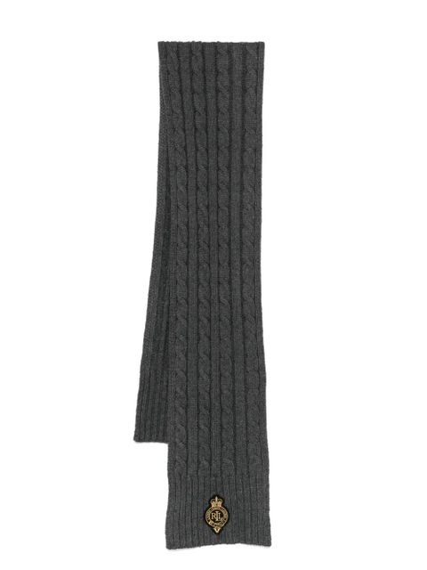 Lauren Ralph Lauren cable-knit scarf - Grey - zdjęcie produktu nr 1