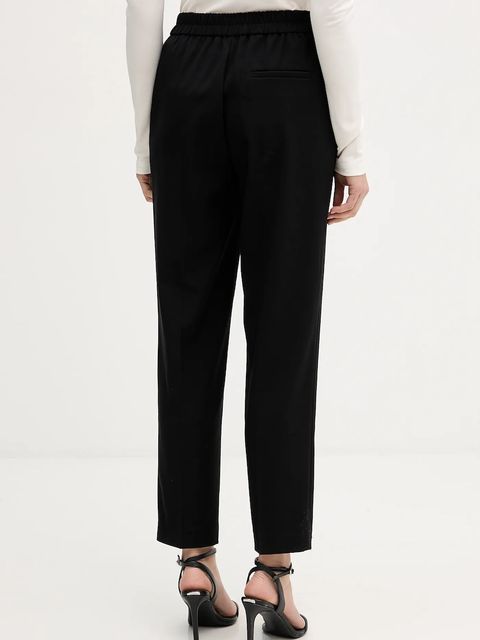 Sisley spodnie damskie kolor czarny fason chinos high waist 41YPLF043 - zdjęcie produktu nr 2