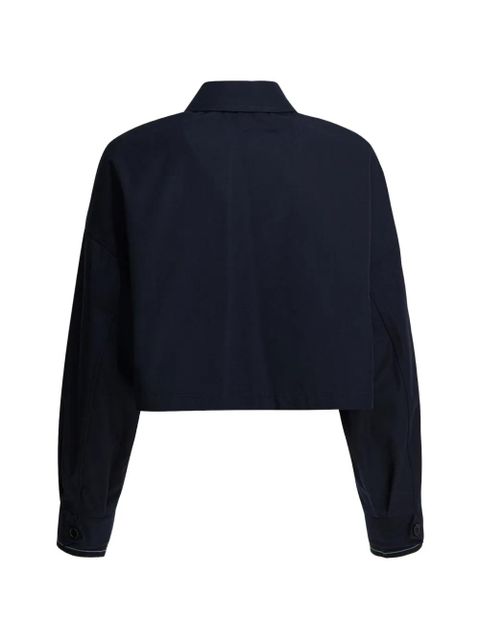 Prada logo-plaque jacket - Blue - zdjęcie produktu nr 2