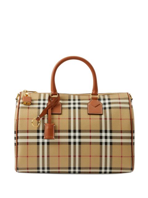 Burberry Check Medium bowling bag - Brown - zdjęcie produktu nr 1