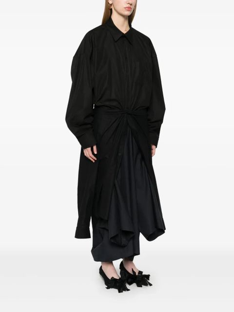 Balenciaga Maxi Patched shirt dress - Black