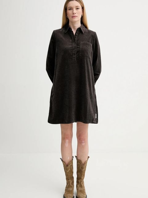 Marc O'Polo sukienka sztruksowa kolor brązowy mini prosta 5000007458 - zdjęcie produktu nr 2