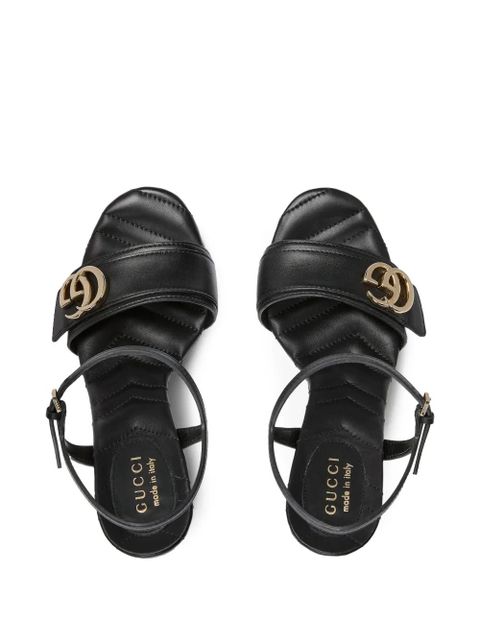 Gucci Double G matelassé sandals - Black