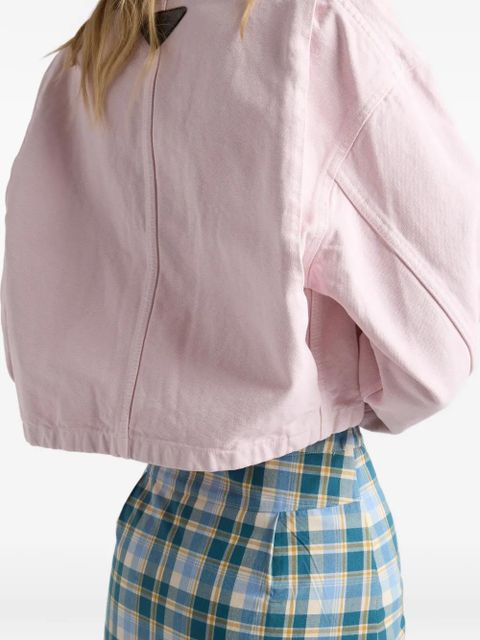 Prada plaid cotton pencil skirt - Blue