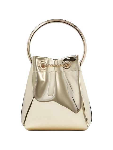 Jimmy Choo Bon Bon metal-handle tassel-detail mini bag - Gold - zdjęcie produktu nr 2