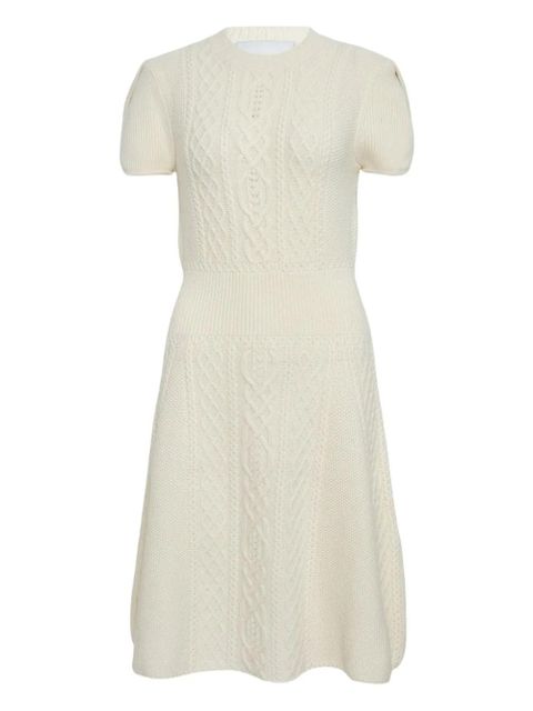 3.1 Phillip Lim cable-knit short-sleeve midi dress - Neutrals - zdjęcie produktu nr 1