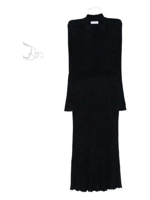 Gabriela Hearst ribbed collared midi dress - Blue - zdjęcie produktu nr 1