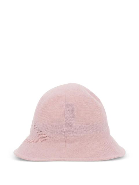 Vivienne Westwood Orb-motif pointelle-knit bucket hat - Pink