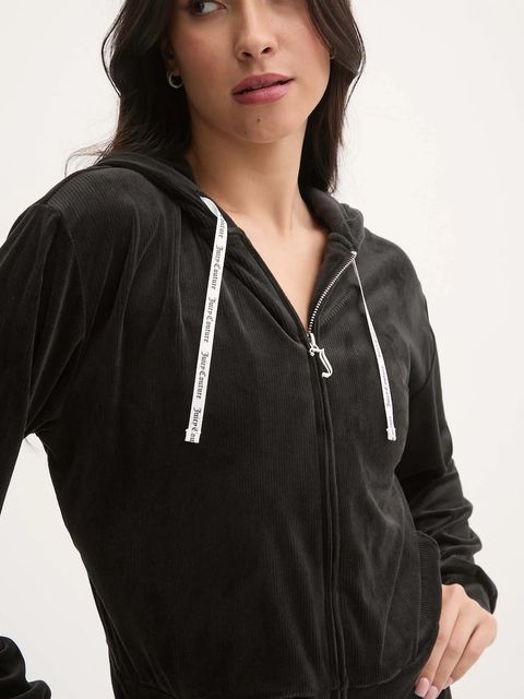 Juicy Couture bluza piżamowa LIV RIB VELOUR HOODIE