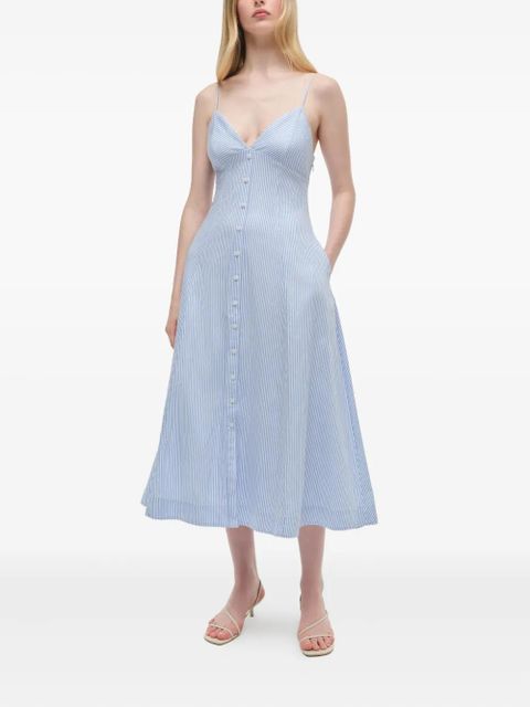 Simkhai Honor button-front midi dress - Blue