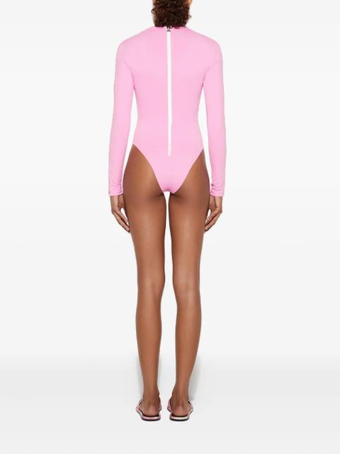PUCCI long-sleeve panelled swimsuit - Pink