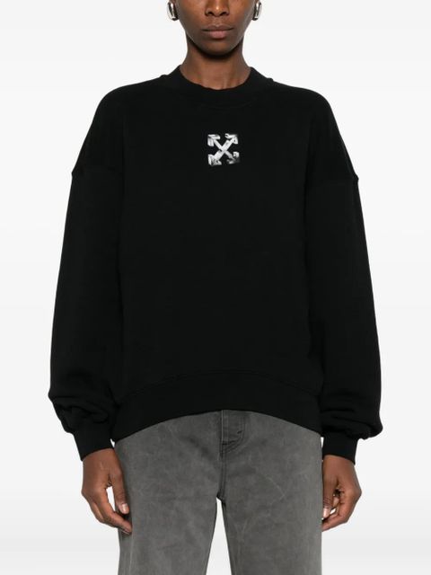 Off-White logo-print sweatshirt - Black