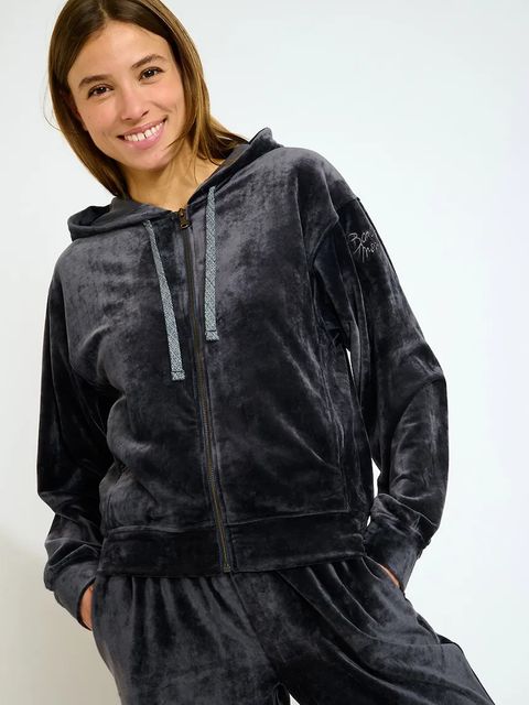 Banana Moon bluza Seachic damska kolor czarny z kapturem gładka IVY.SEACHIC - zdjęcie produktu nr 1