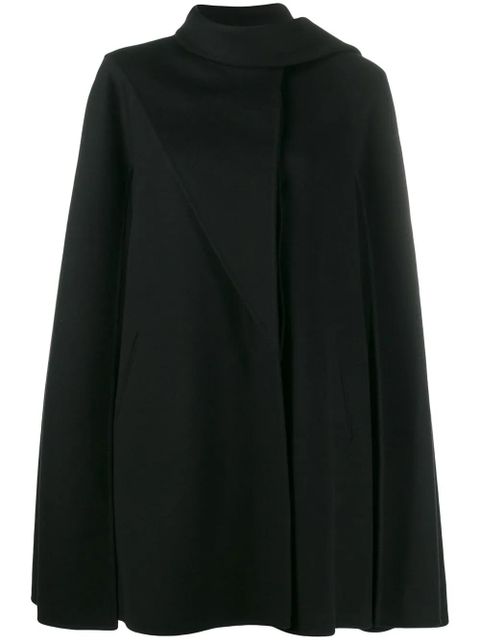Valentino Garavani asymmetric draped cape - Black - zdjęcie produktu nr 1