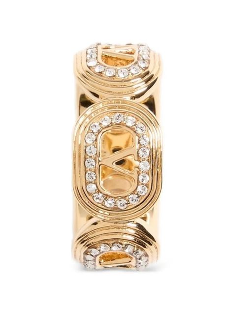 Valentino Garavani Ovalette metal and Swarovski® crystal ring - Gold