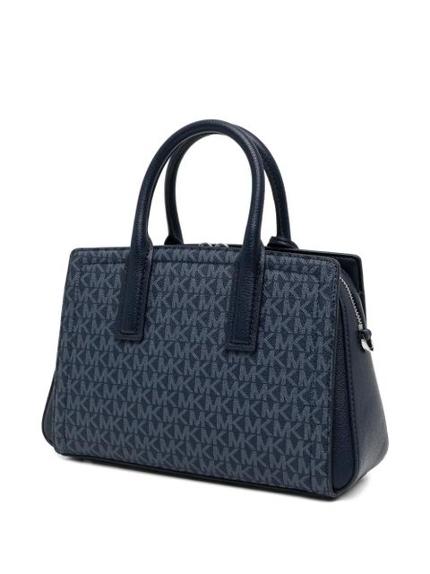 Michael Kors Laila Small Signature Logo Satchel - Blue