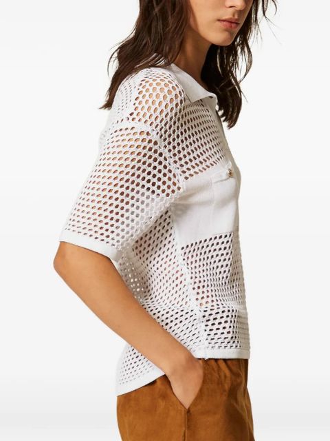 TWINSET crew-neck polo shirt - White - zdjęcie produktu nr 2