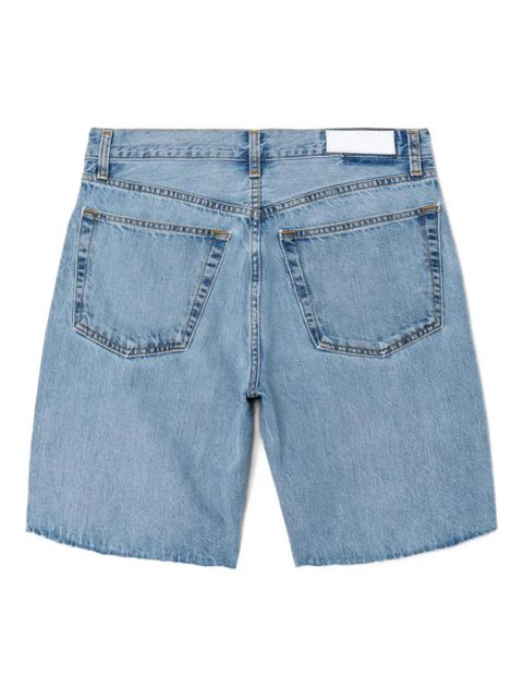 RE/DONE 90s Comfort frayed-hem denim shorts - Blue